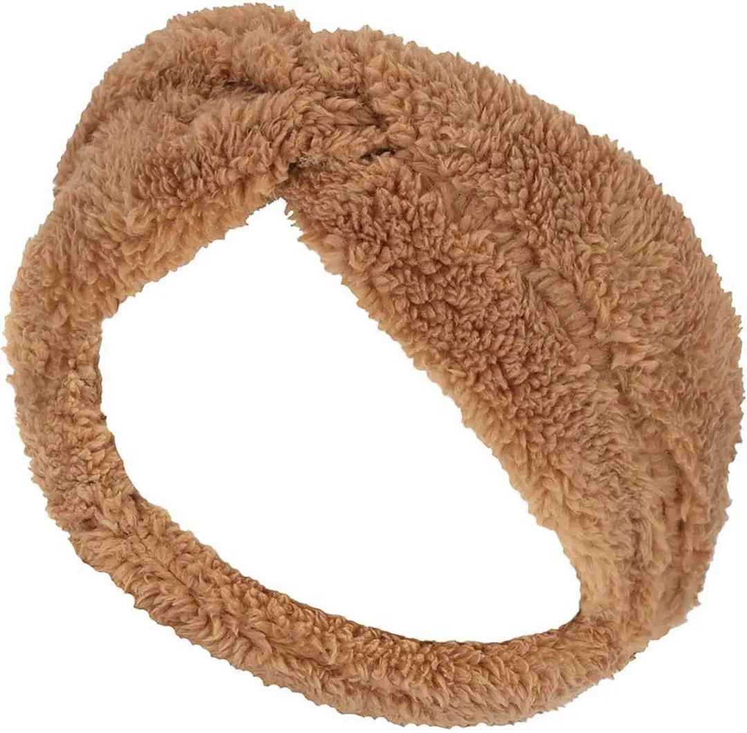 Sarlini Teddy Wol Haarband - Camel