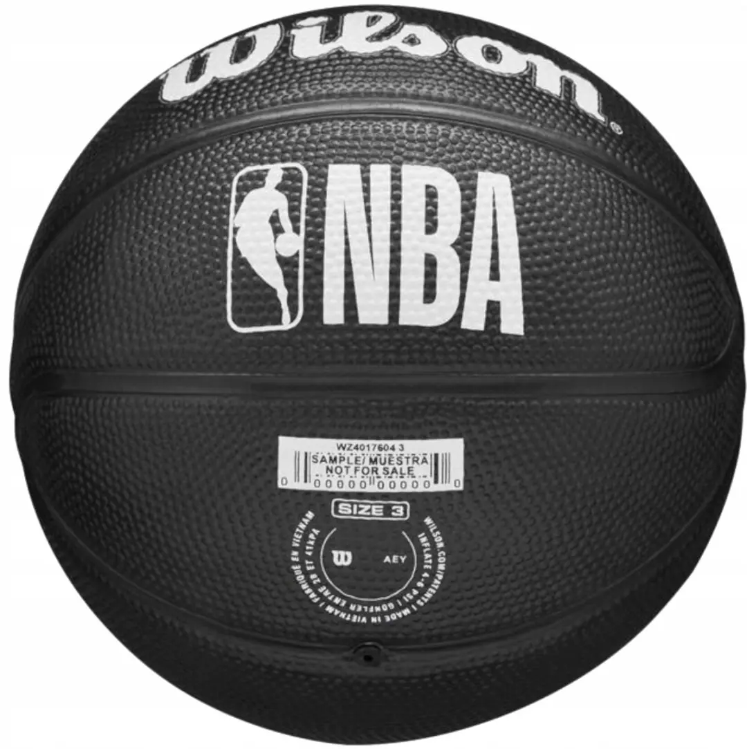 Wilson Mini Basketbal Maat 3 - Rubber - Zwart - afbeelding 6 van 6