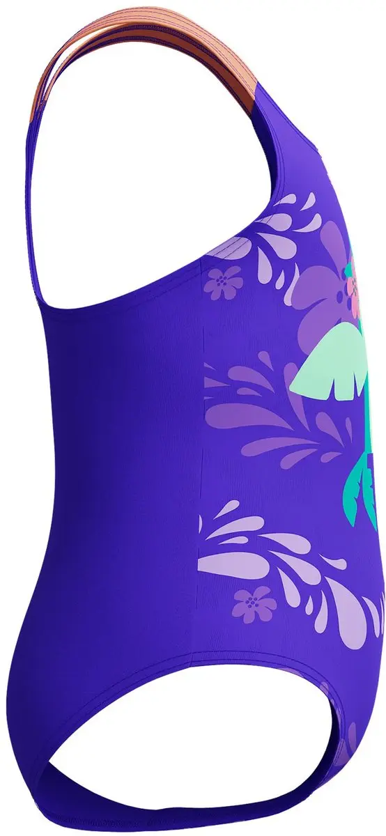 Speedo Digital Printed Badpak Meisjes 104 - Paars/Oranje/Groen