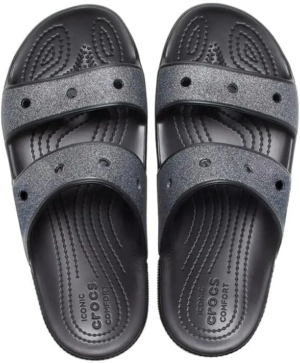 Crocs Classic Glitter II Sandalen - Zwart - Maat 37.5