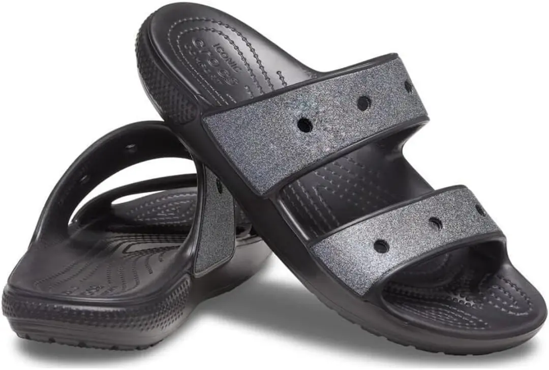 Crocs Classic Glitter II Sandalen - Zwart - Maat 37.5