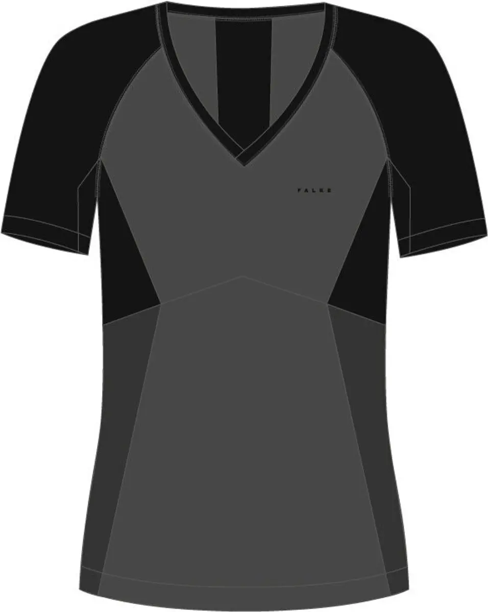 Falke Wool-Tech Light V-Neck Shirt Dames - XS - Zwart