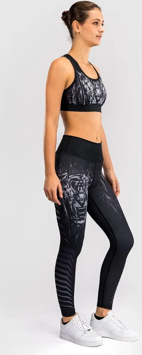 Venum Tiger Dames Sportlegging - L - Zwart Zilver