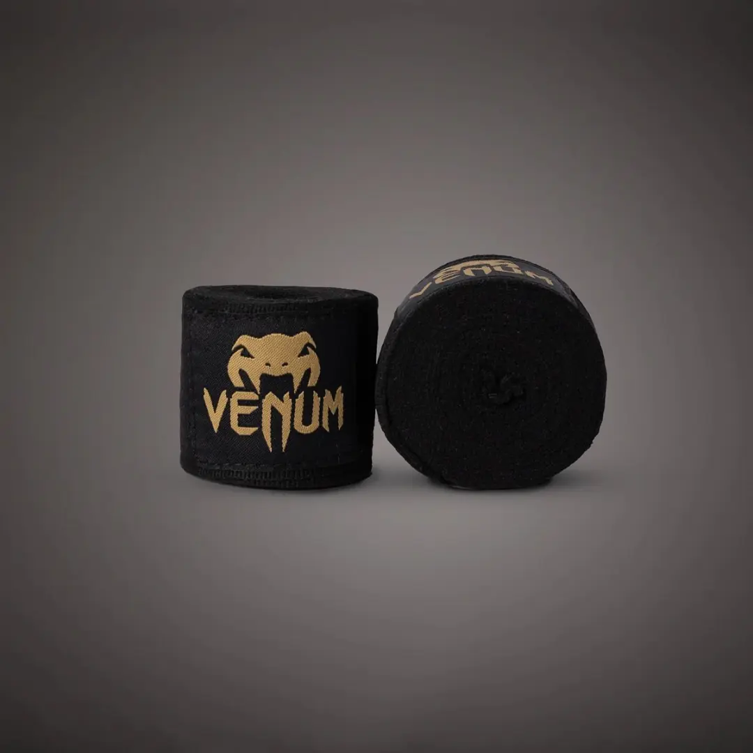 Venum Bandage 400cm Handwraps - Senior - Zwart/Goud