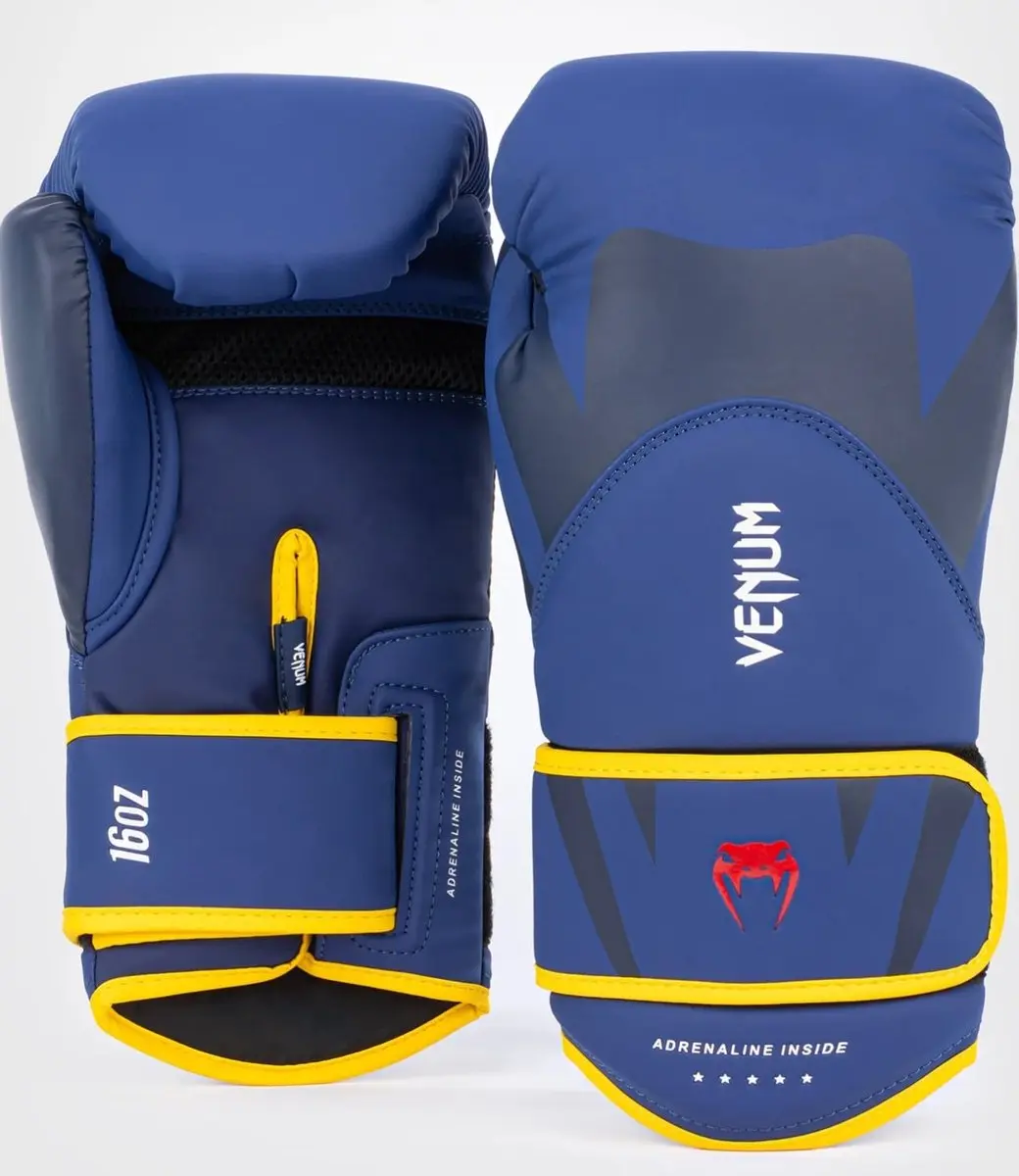Venum Challenger 4.0 Bokshandschoenen 16oz - Blauw/Geel - afbeelding 6 van 6