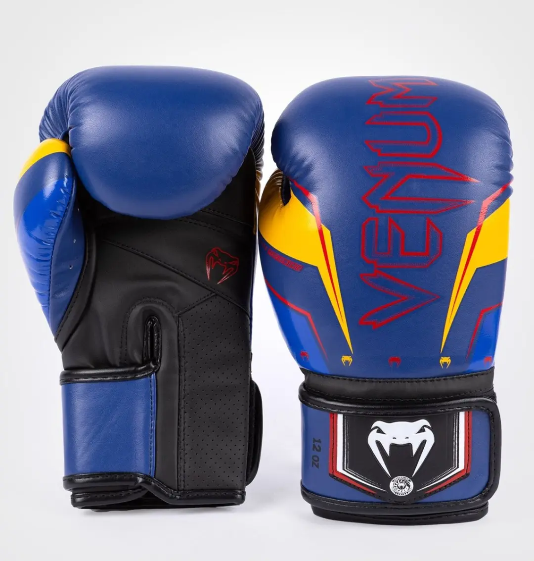 Venum Elite Evo Bokshandschoenen 12 oz - Blauw/Geel
