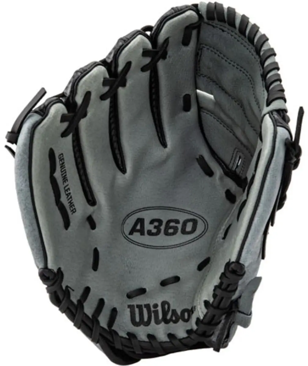 Wilson Honkbalhandschoen A360 Jeugd 12 inch - Zwart/Grijs