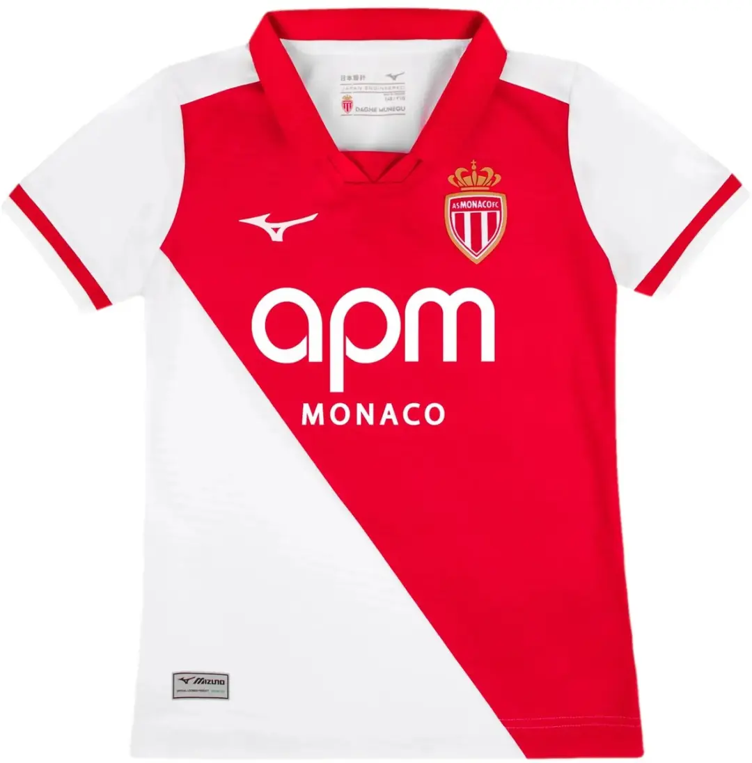 Mizuno Thuis Shirt Kind AS Monaco 2026/27 P2GADY75 - Tangorood