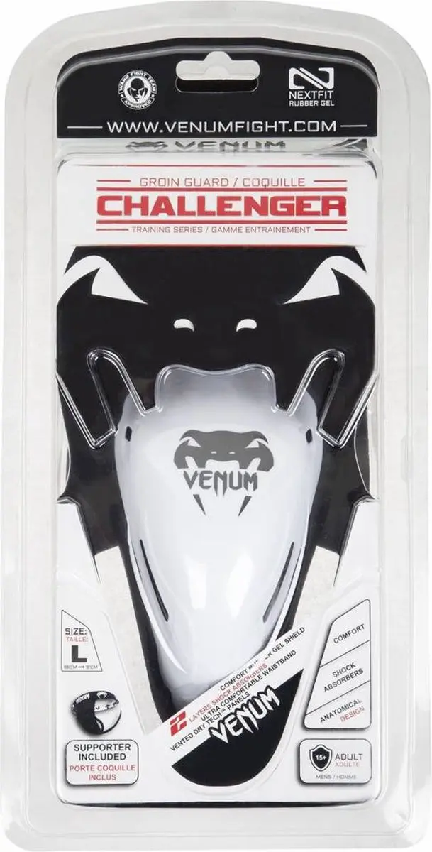 Venum Challenger Tok Kruisbeschermer M - Zwart/Wit