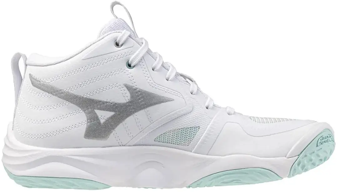 Mizuno Wave Momentum Elite Mid Sportschoenen Dames - Wit/Blauw - 44.5