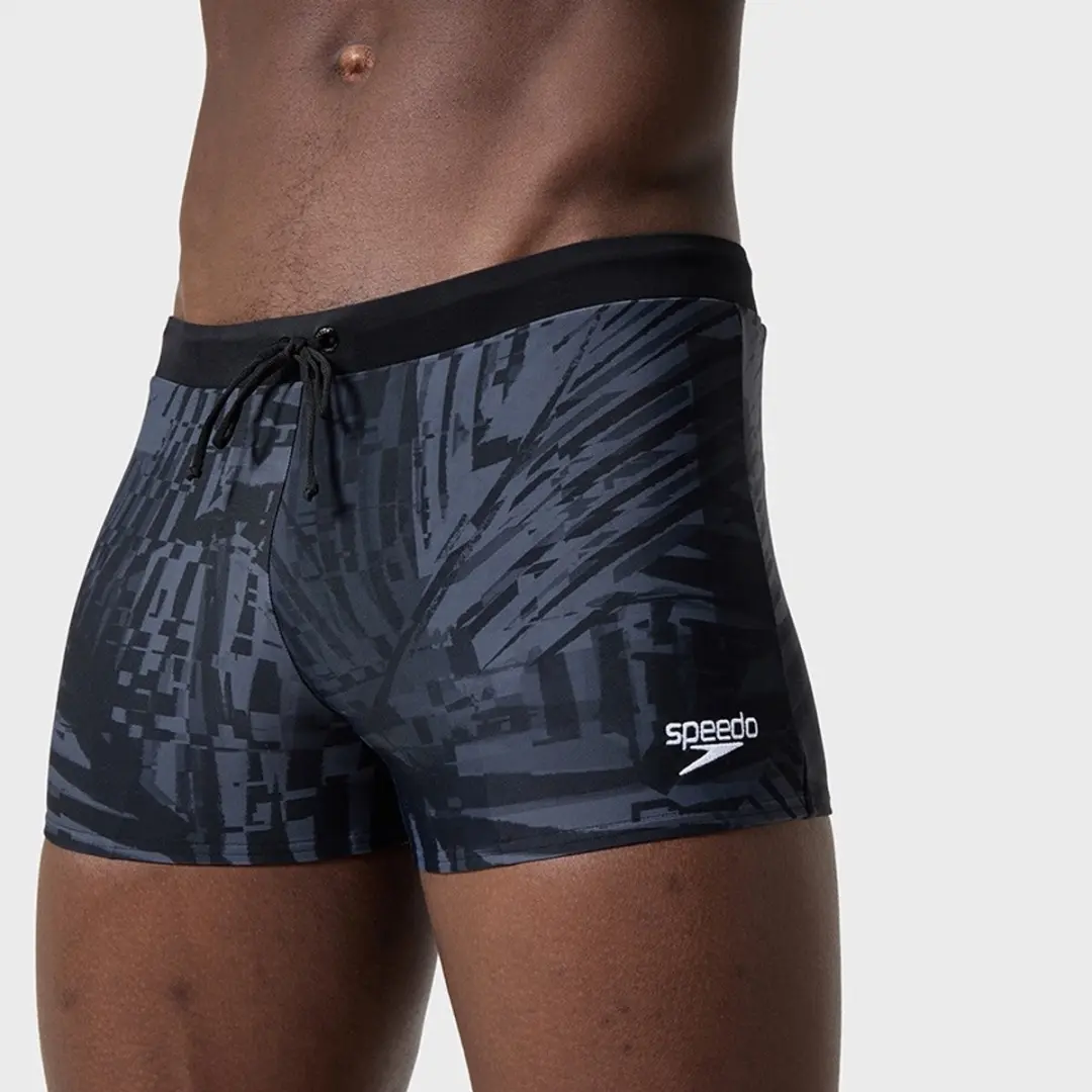 Speedo Heren Aquashort Valmilton Palm - Zwart & Grijs