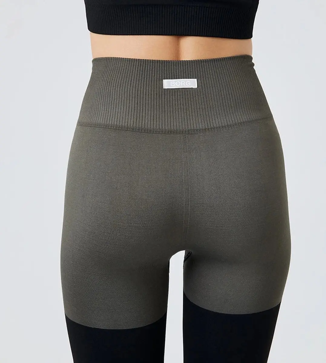 Björn Borg Stockholm Seamless Open Heel Tights - Maat L/XL - Groen/Multicolor/Zwart - afbeelding 6 van 6