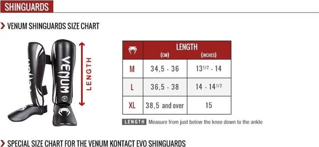 Venum Elite Stand Up Scheenbeschermers - M