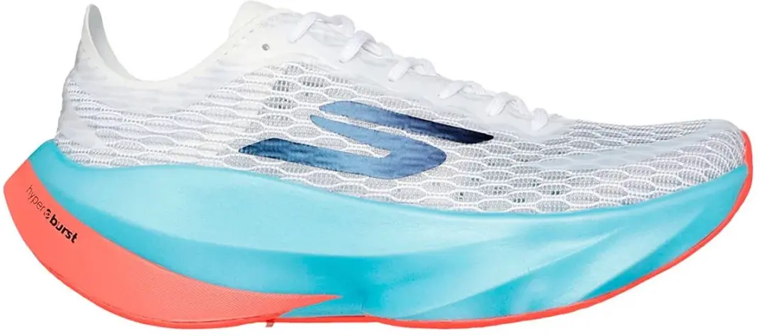 Skechers SKX Aero Tempo Dames Sportschoenen 39 - Wit/Turquoise/Coral