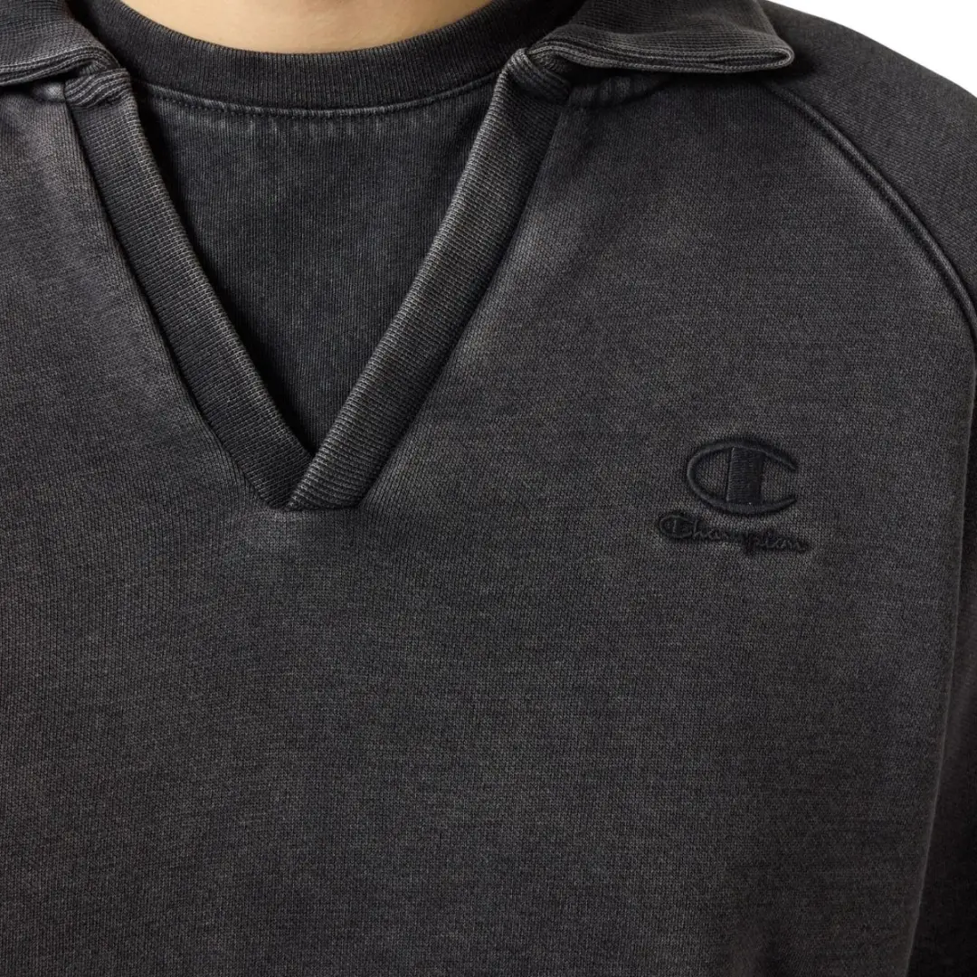 Champion Dames Poloshirt Sweatshirt - Grijs Maat S - afbeelding 6 van 6