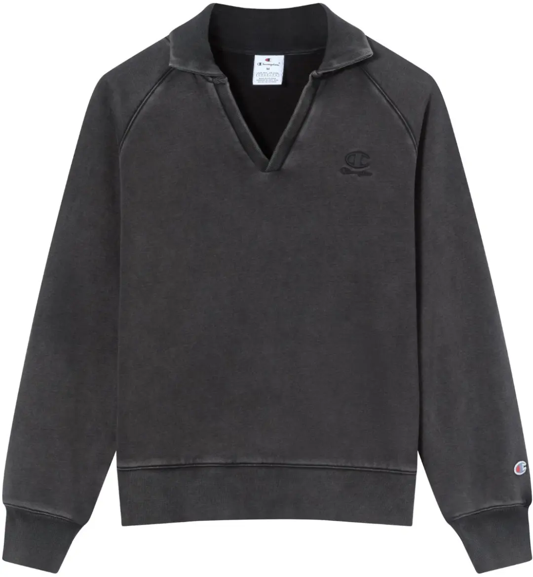 Champion Dames Poloshirt Sweatshirt - Grijs Maat S