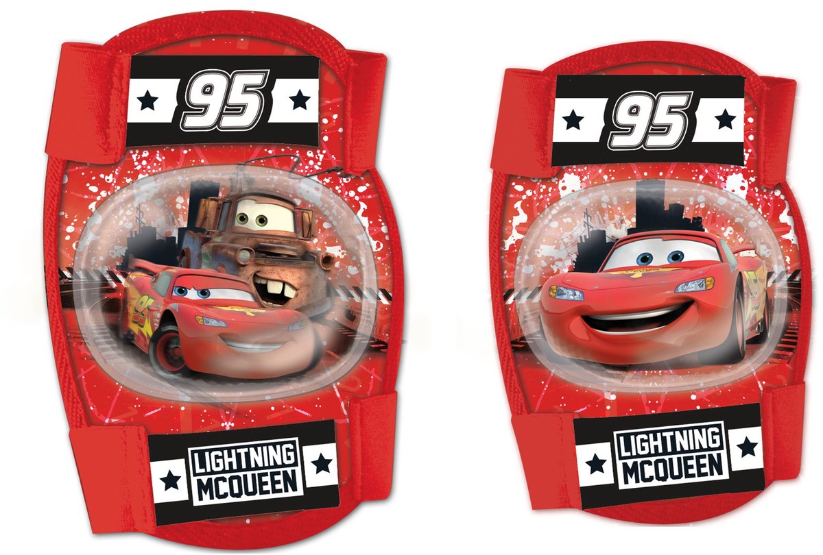 Disney Knie- En Elleboogbeschermers Cars Rood 4-delig Maat S