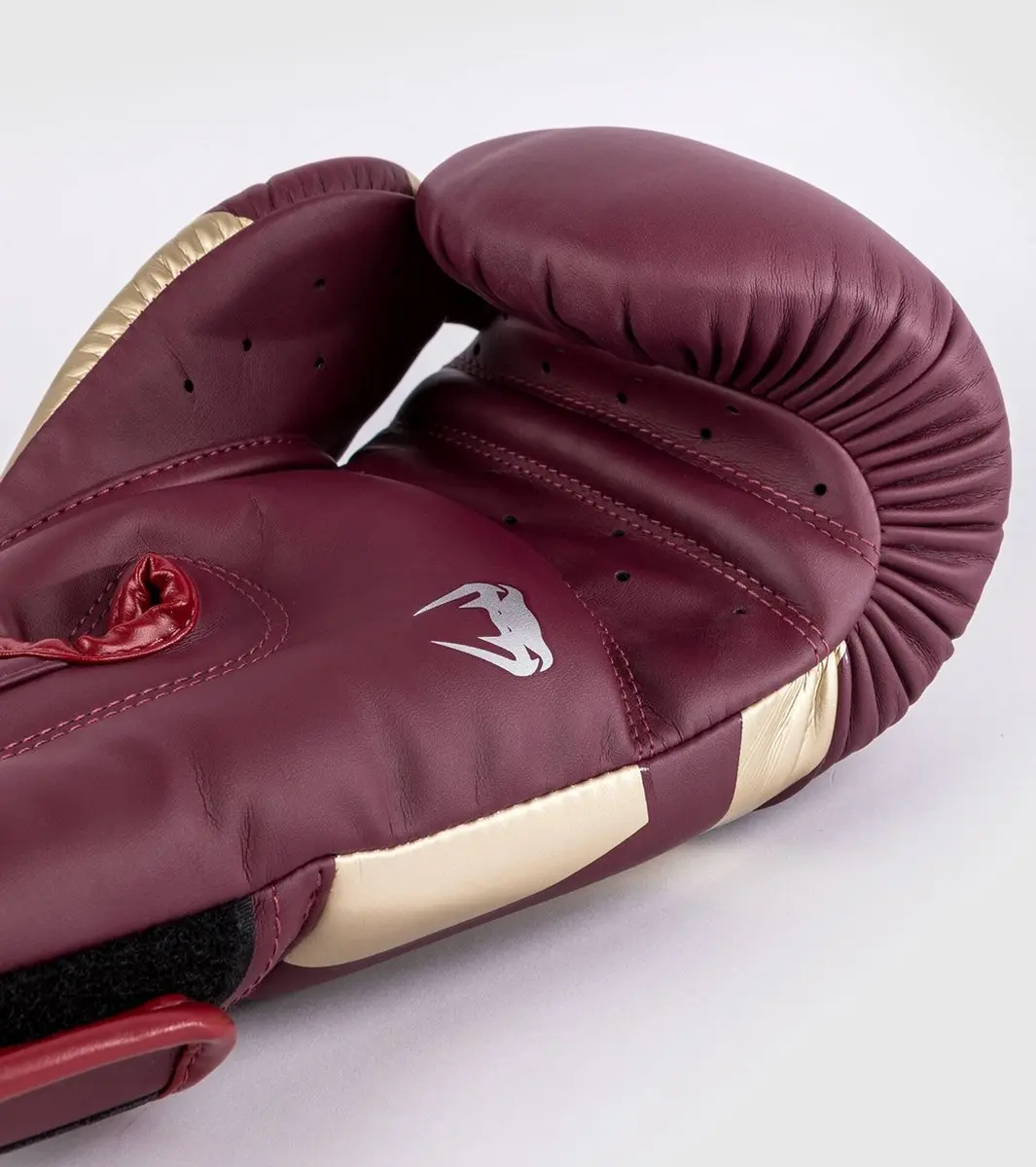Venum Elite Kick Bokshandschoenen 12 oz - Burgundy Gold