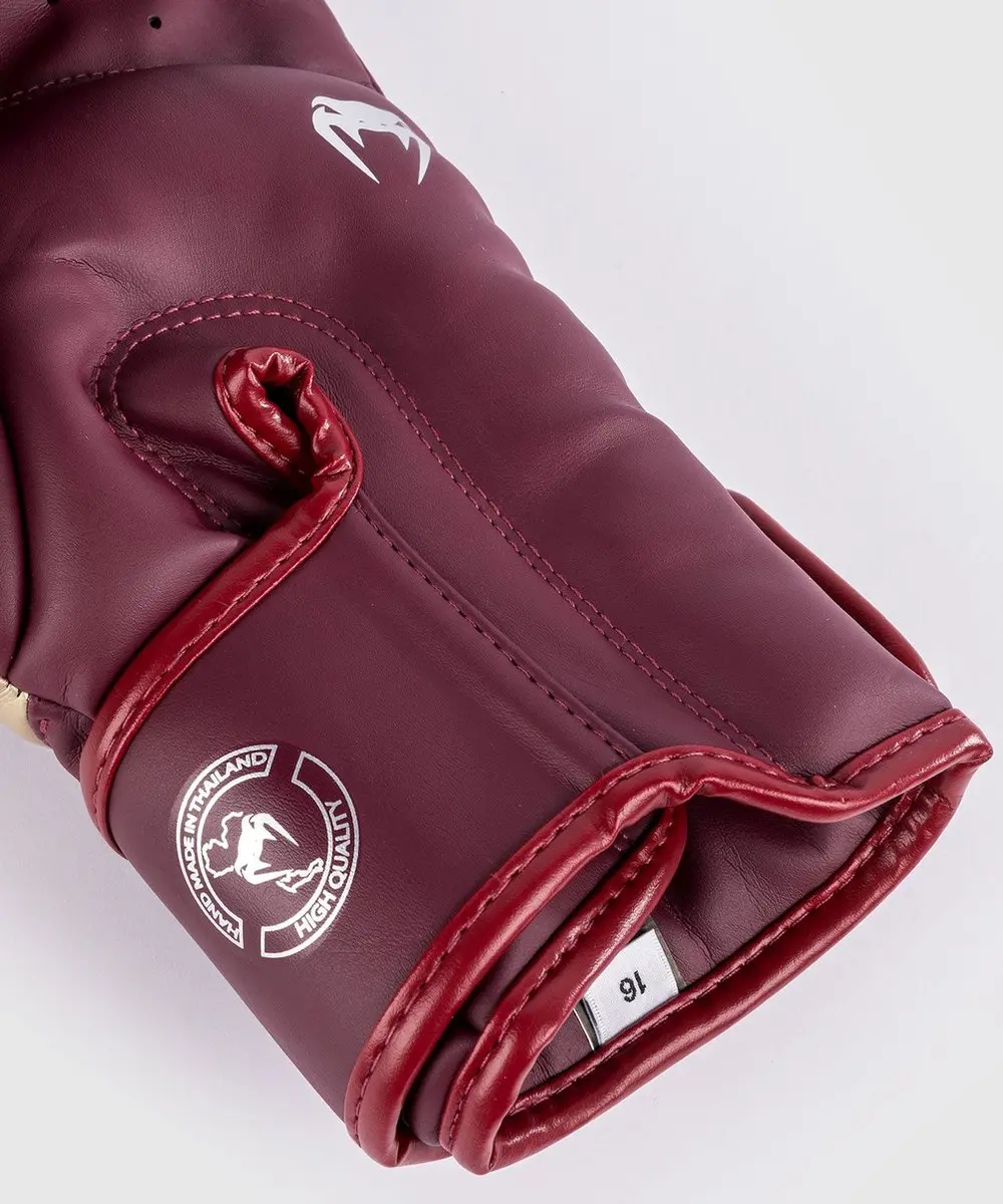 Venum Elite Kick Bokshandschoenen 12 oz - Burgundy Gold