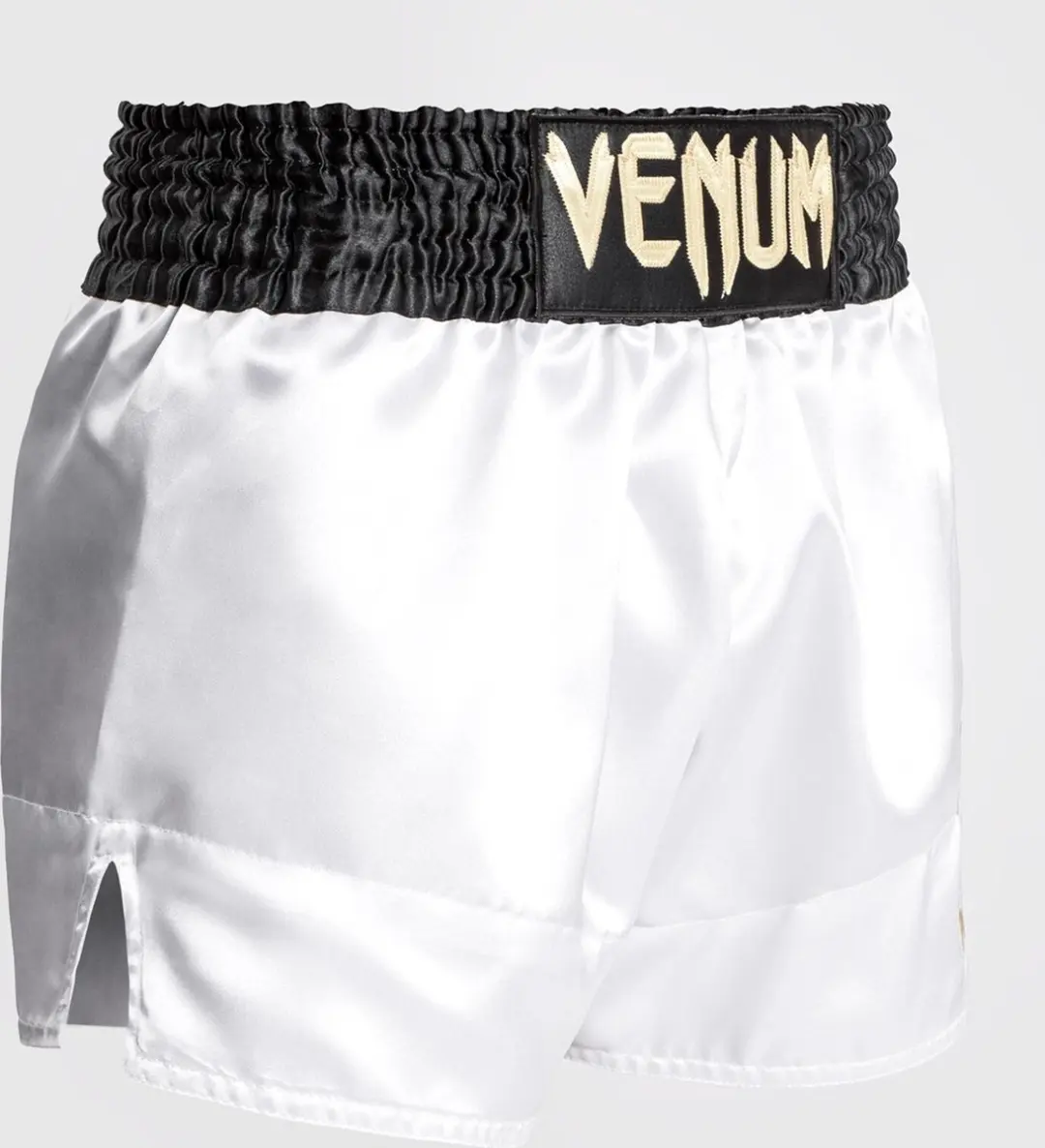 Venum Classic Muay Thai Shorts M - Wit/Zwart/Goud