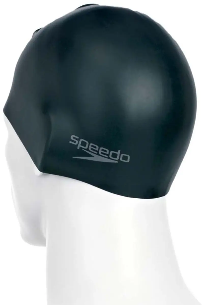 Speedo Plain Moulded Silicone Cap - Zwart