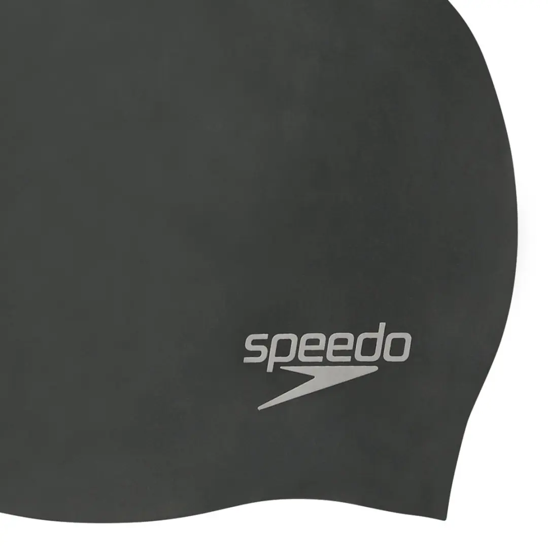 Speedo Plain Moulded Silicone Cap - Zwart