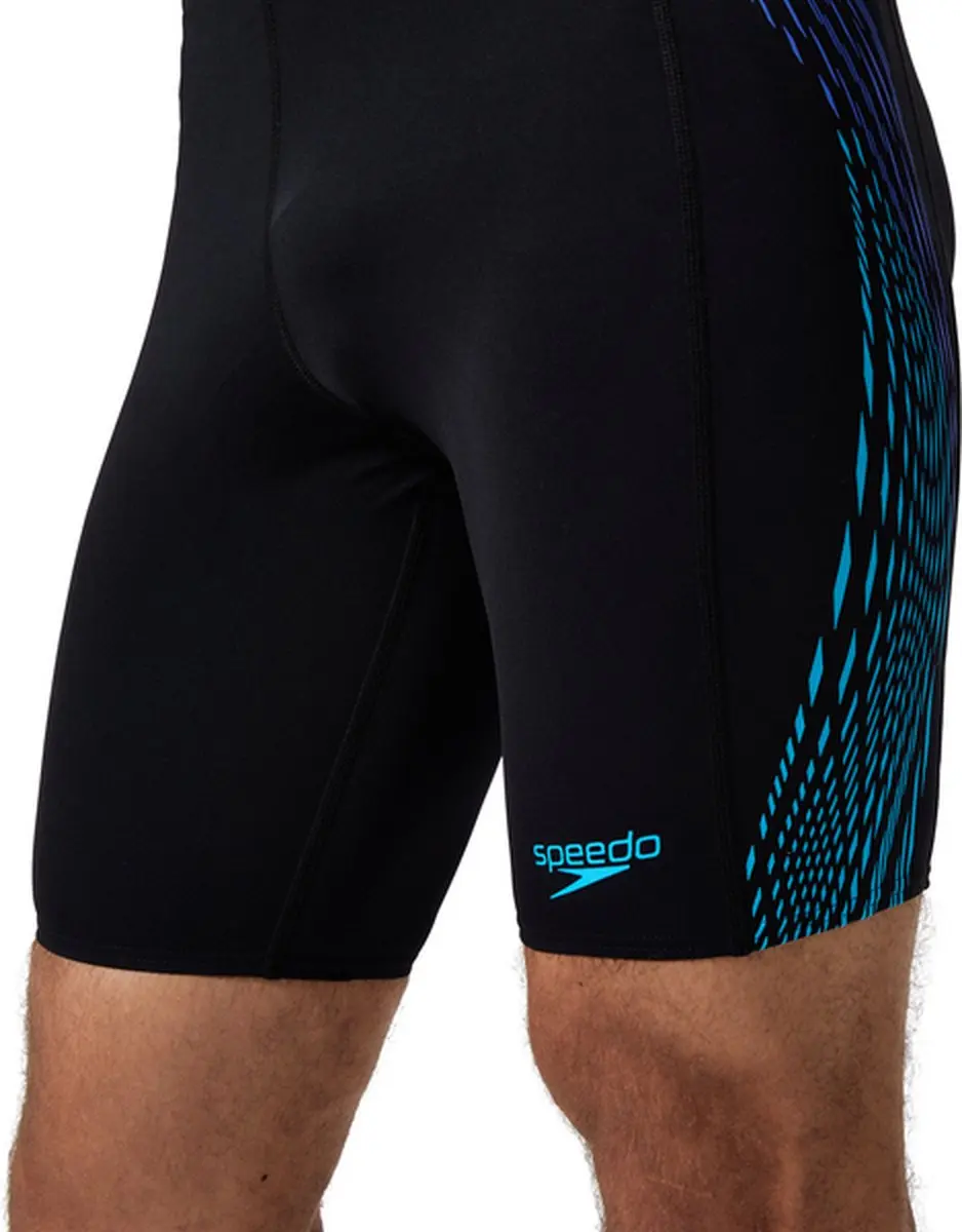 Speedo Tech Panel Jammer Heren Sportzwembroek - Zwart/Blauw