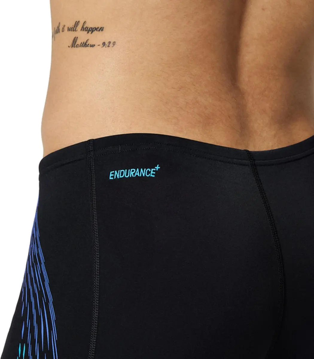 Speedo Tech Panel Jammer Heren Sportzwembroek - Zwart/Blauw