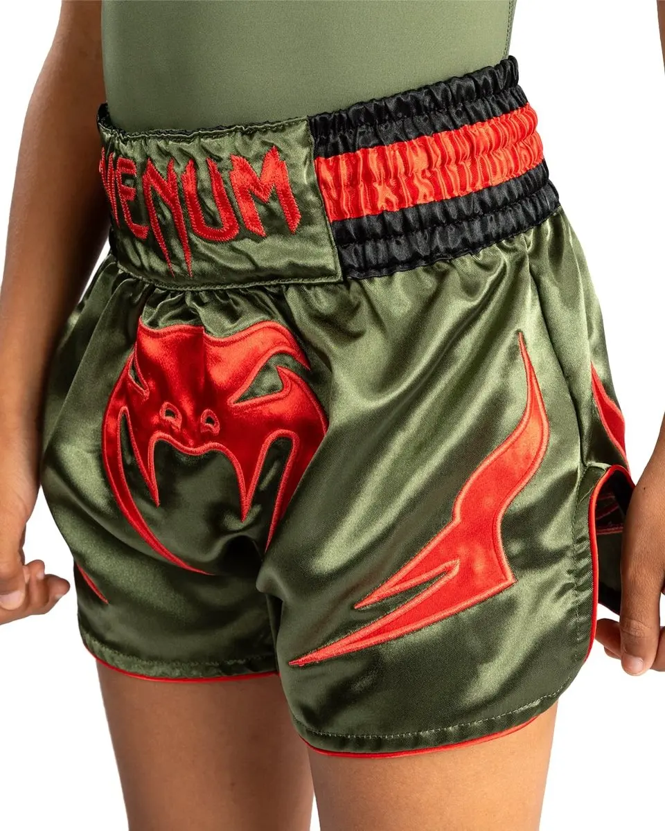Venum Inferno Kids Short 140 - Legergroen Oranje