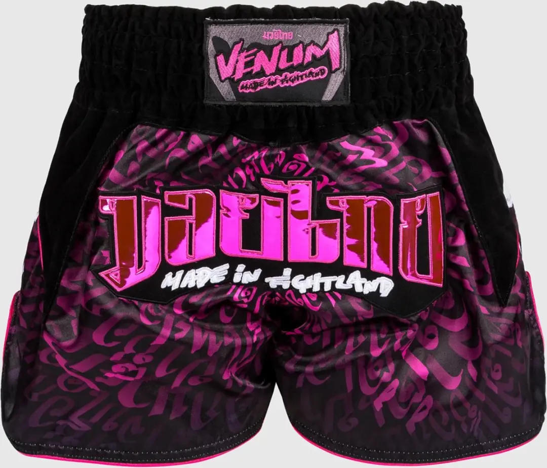 Venum Muay Thai Attack Shorts - Zwart Roze S