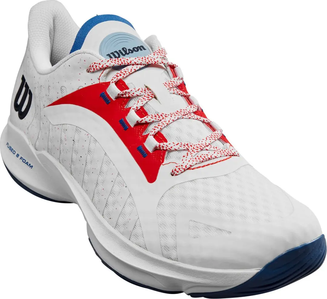 Wilson Hurakn Pro Padelschoenen 48 - Wit/Rood/Blauw