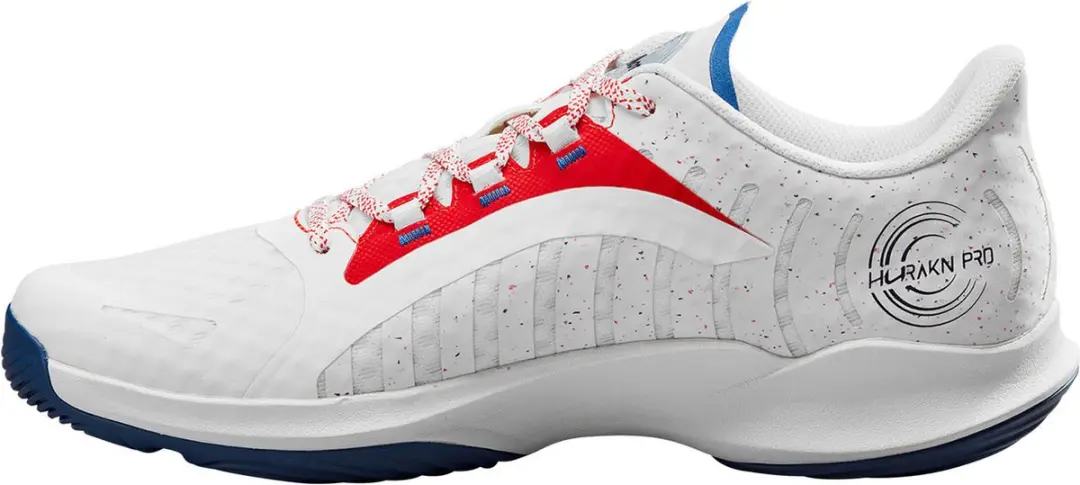 Wilson Hurakn Pro Padelschoenen 48 - Wit/Rood/Blauw