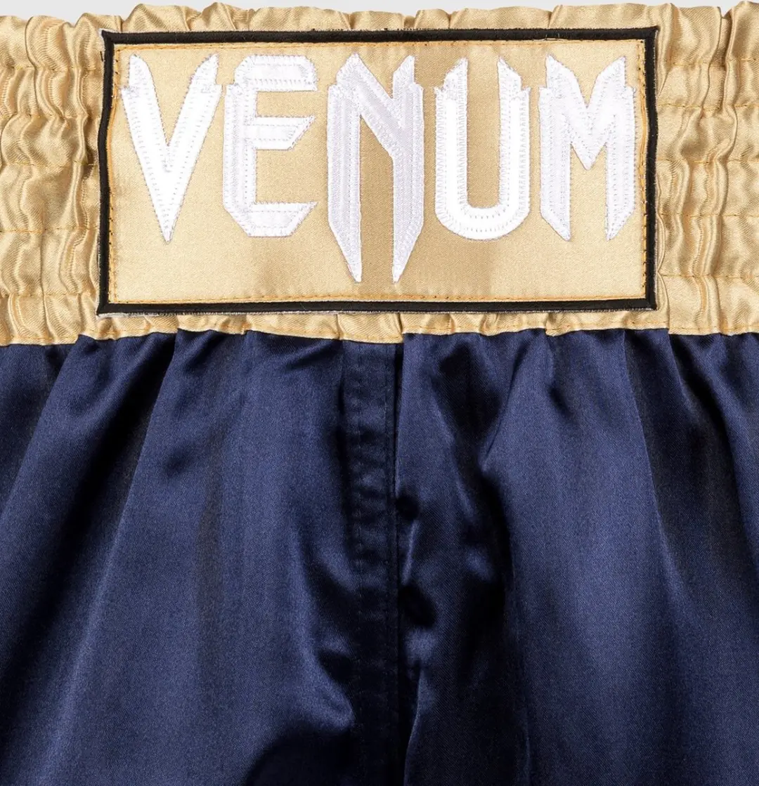 Venum Classic Muay Thai Shorts Navy Blue/Gold - afbeelding 4 van 6
