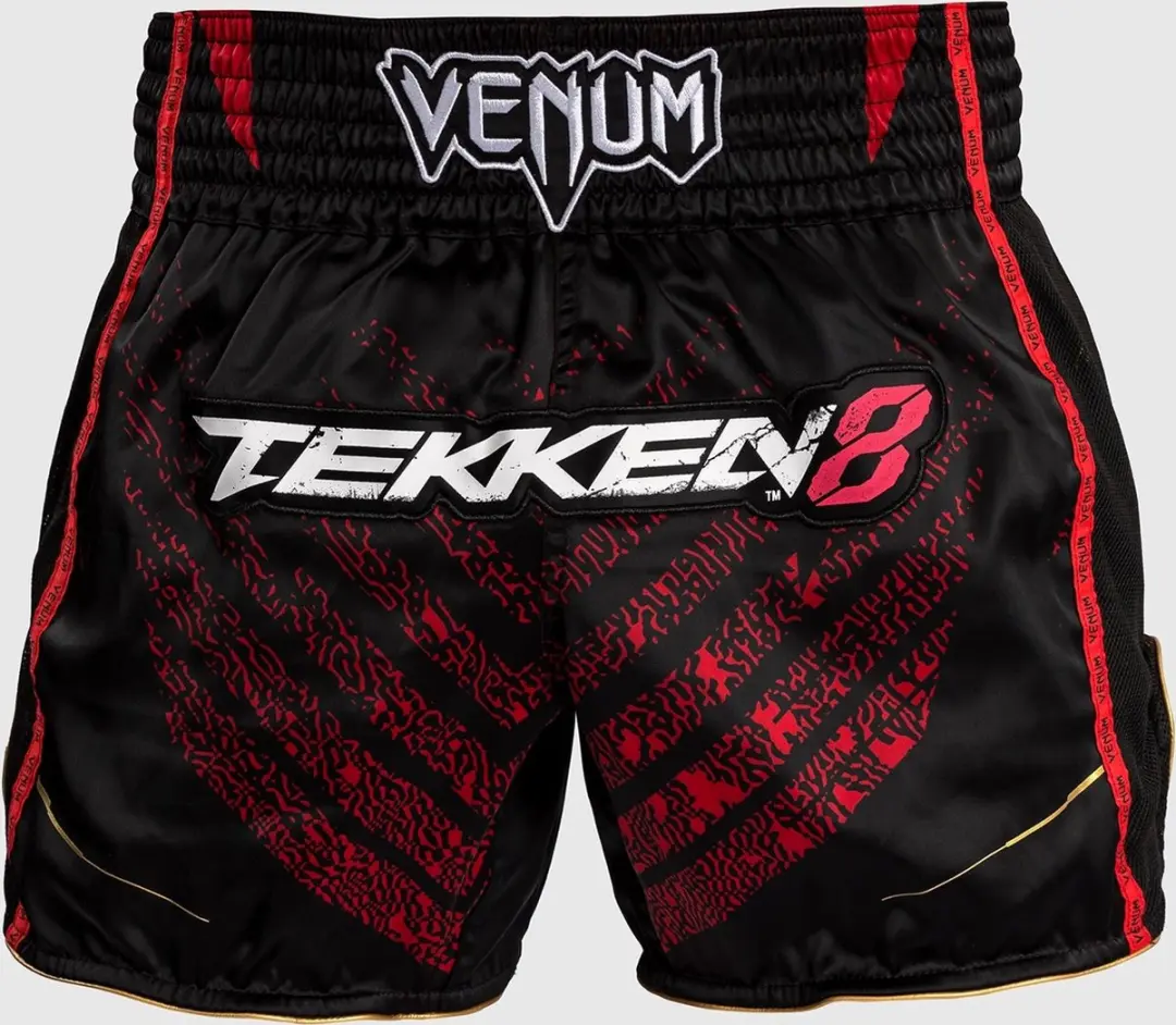 Venum Marshall Law Muay Thai Shorts - Zwart Rood Goud - afbeelding 3 van 6