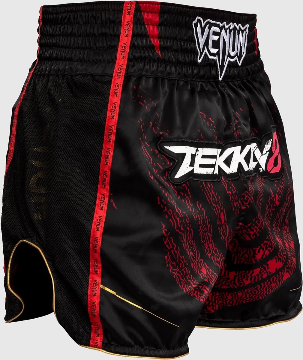Venum Marshall Law Muay Thai Shorts - Zwart Rood Goud - afbeelding 2 van 6