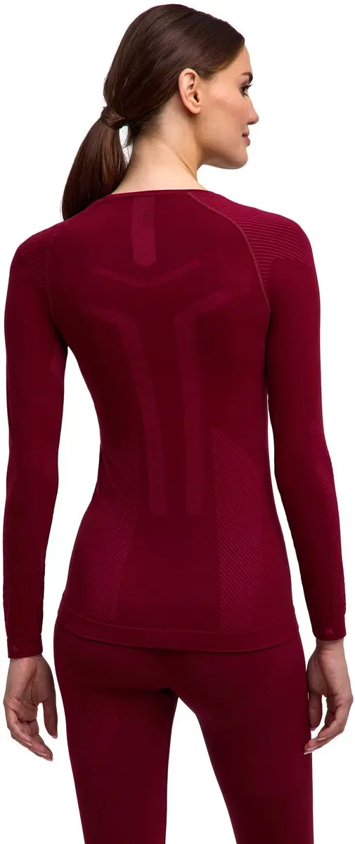 Falke Warm LS Thermoshirt Dames - S - Donkerrood
