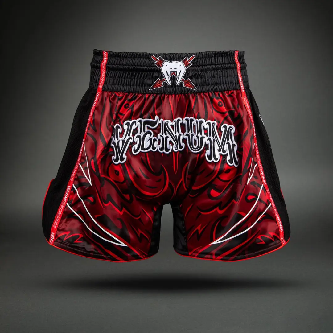 Venum Wolf Atak Muay Thai Short - XL - Zwart/Rood