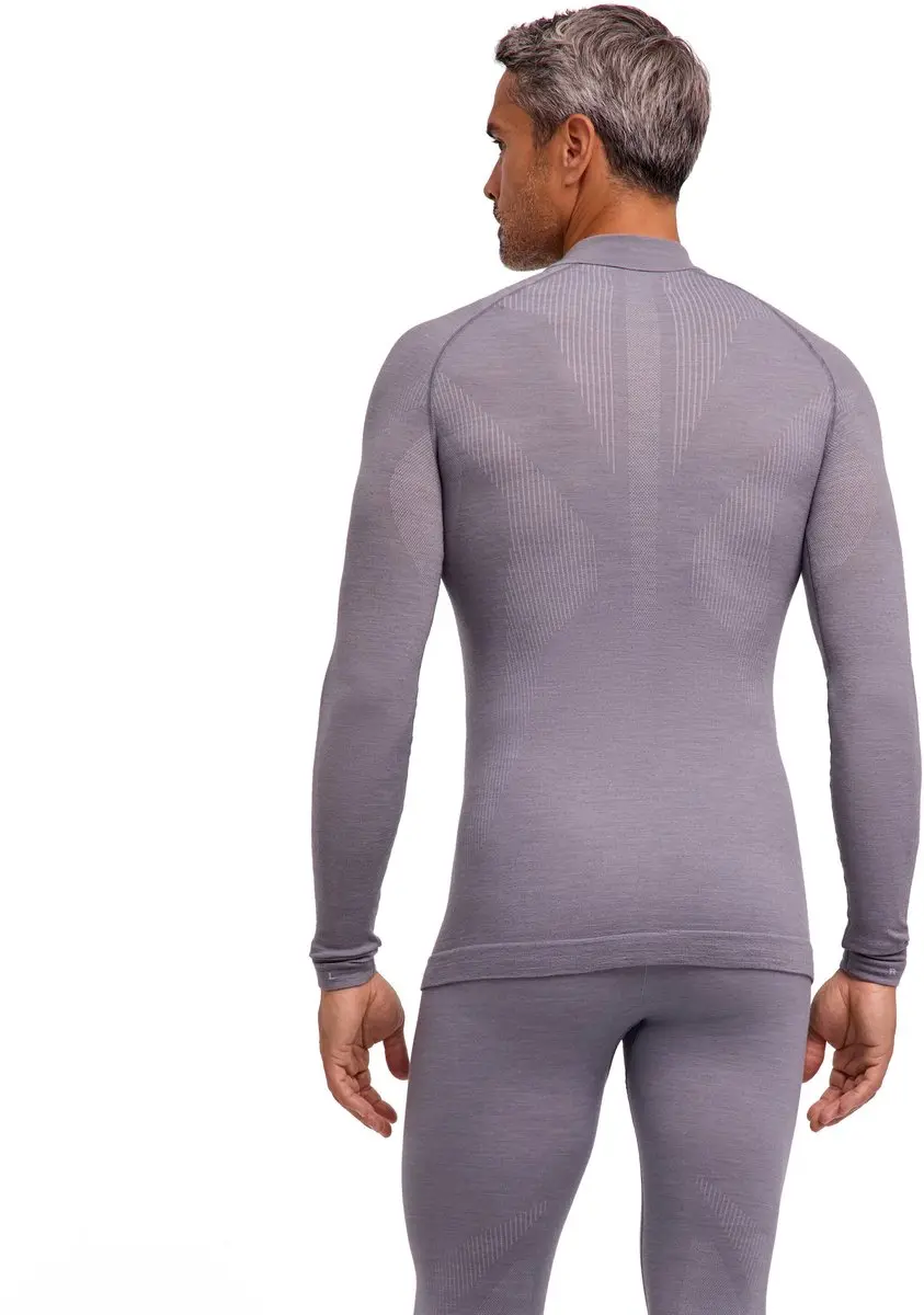 Falke Wool-Tech Zip Neck Shirt - XXL - Grijs