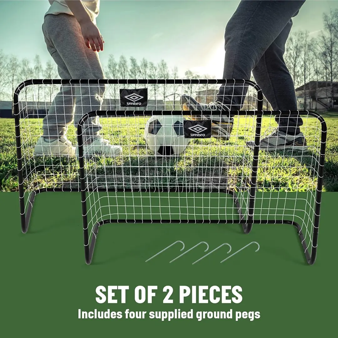 Umbro Voetbaldoelen 78x56x45cm - Set van 2 - Wit/Zwart - afbeelding 3 van 5