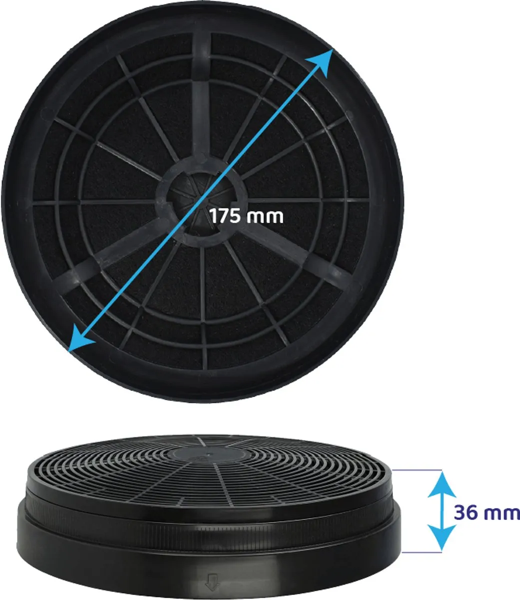 Inventum 2KSF002 Koolstoffilters - Set van 2 - Zwart