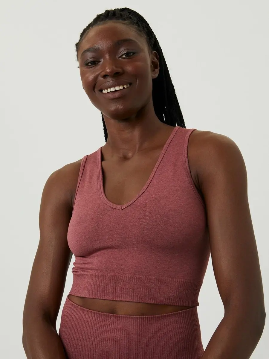 Björn Borg Stockholm Seamless Light Crop Top - Roze - M/L