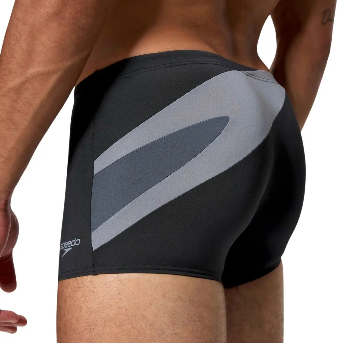 Speedo Hyperboom Aquashort Heren Zwembroek L - Zwart/Grijs