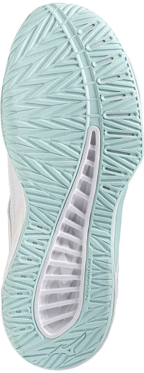 Mizuno Wave Thunder Blade Z Dames Schoenen - 40 - Wit/Zilver/Lichtblauw