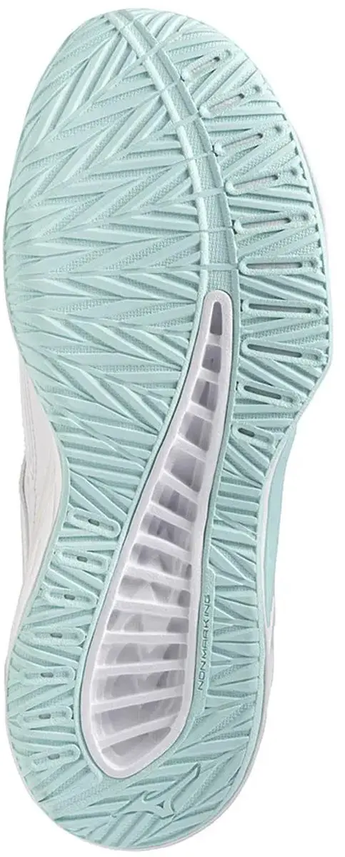 Mizuno Wave Thunder Blade Z Dames Schoenen - 40 - Wit/Zilver/Lichtblauw