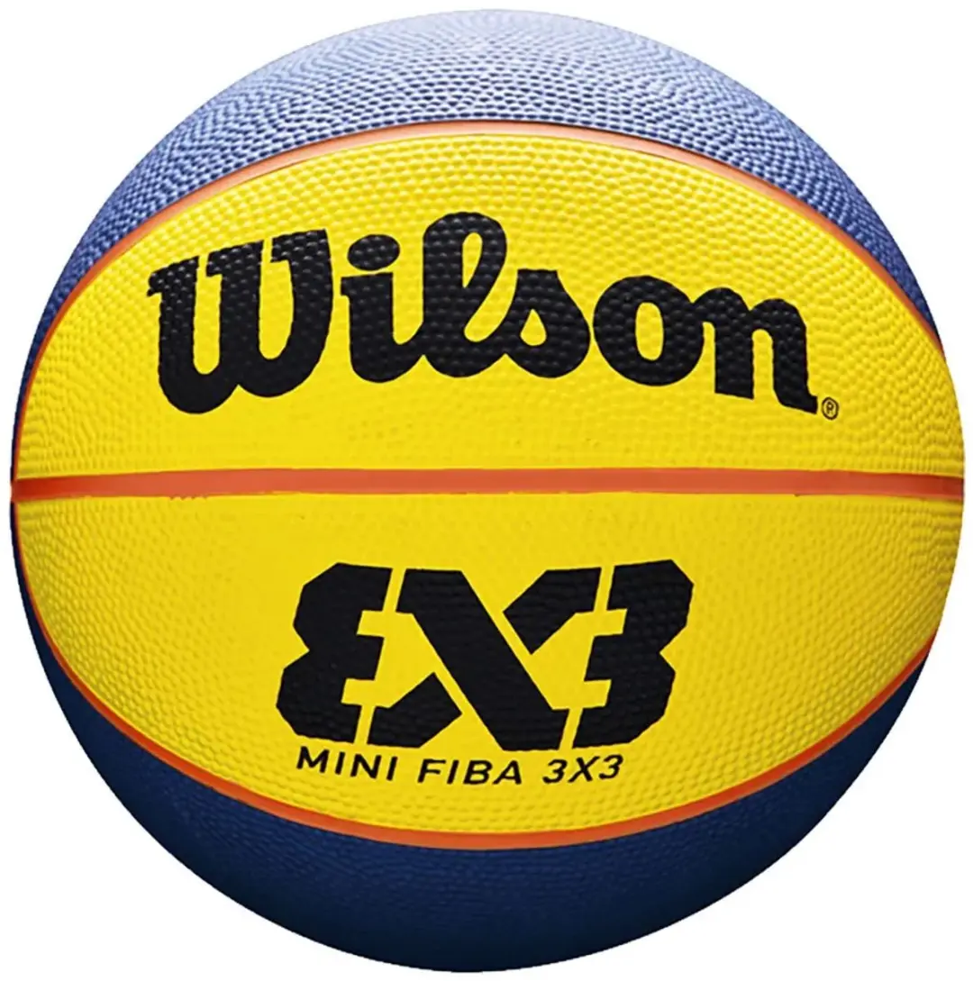 Wilson FIBA 3x3 Mini Basketbal Maat 3 - Geel/Blauw - afbeelding 6 van 6