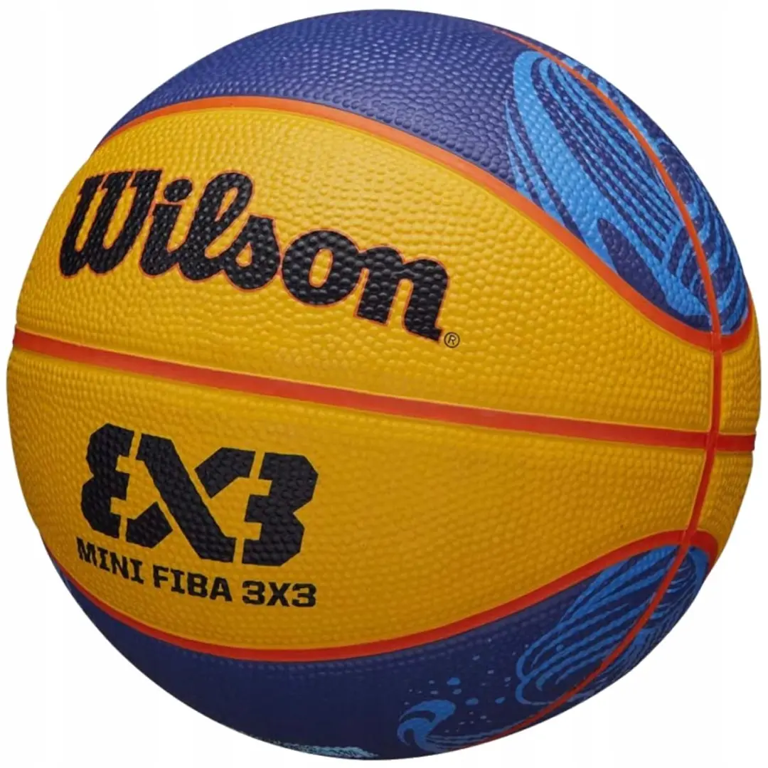 Wilson FIBA 3x3 Mini Basketbal Maat 3 - Geel/Blauw