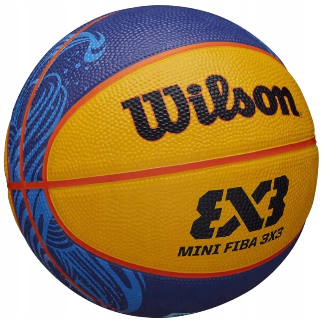 Wilson FIBA 3x3 Mini Basketbal Maat 3 - Geel/Blauw