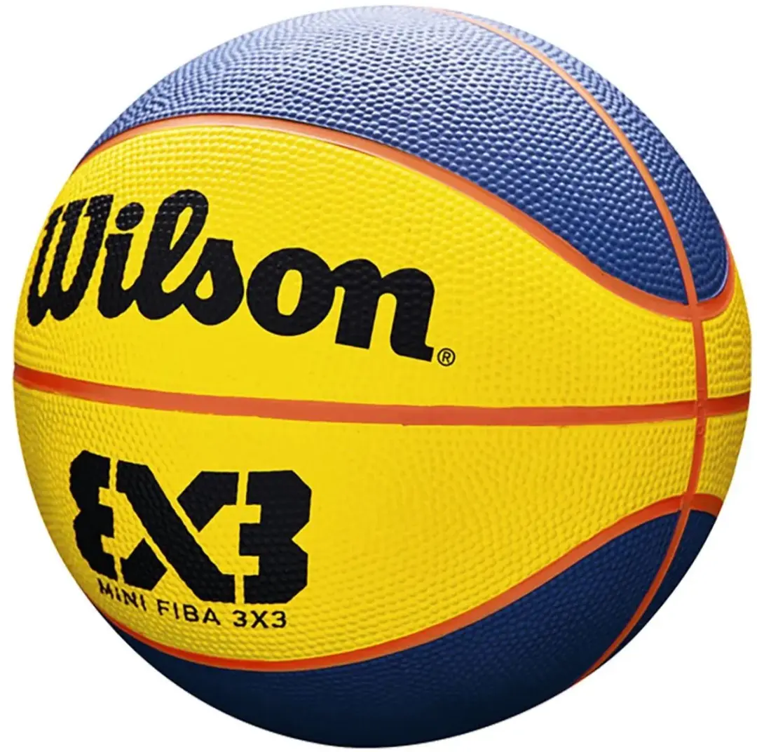 Wilson FIBA 3x3 Mini Basketbal Maat 3 - Geel/Blauw
