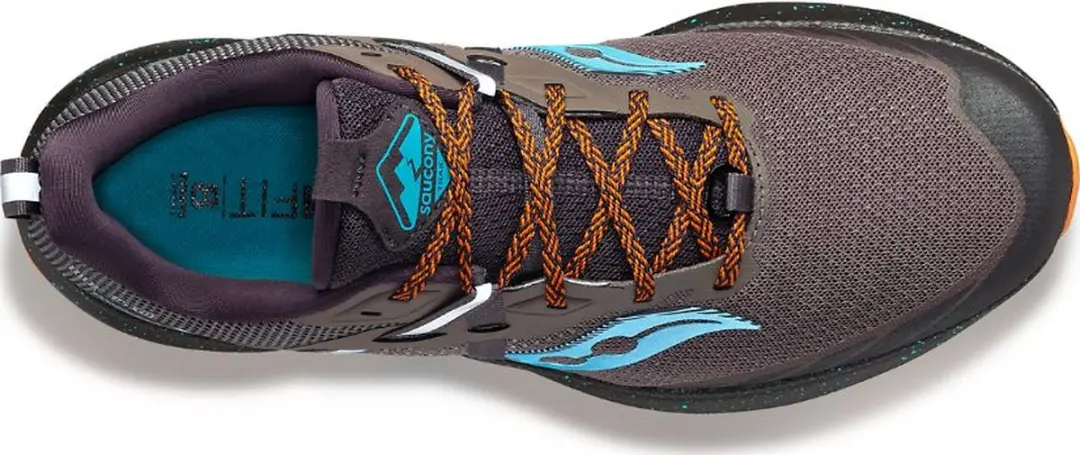 Saucony Ride 15 Trailrunningschoenen 45 - Donkergrijs/Blauw/Oranje