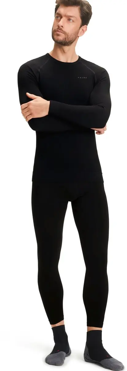 Falke Maximum Warm Heren Shirt Lange Mouwen XL - Zwart